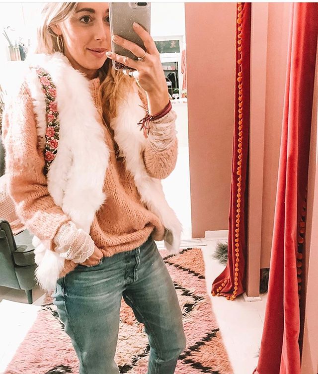 Sneak peak at our new collaboration with @pom_london 💕 A gorgeous range of faux fur gilets with vintage embroidered trims. Available online and in store at Pom London this week ✨  #ibizastyle #bohochic #layers #winteriscoming #apresski