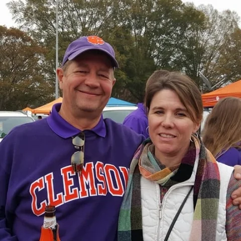 Howard and his wife, Liz Etheredge , CEO of Mecklenburg Paint Company, Inc.