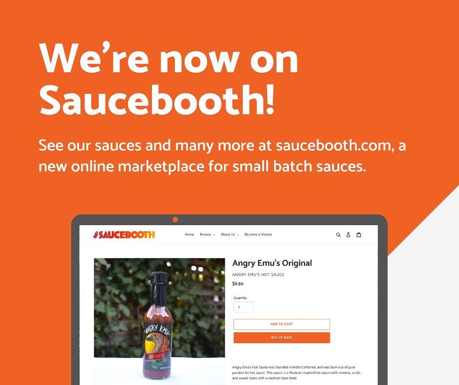 Great news! We are now available on Saucebooth.com make sure to head over and shop for small batch hot sauce. @saucebooth #smallbusiness #hotsauce #spicy