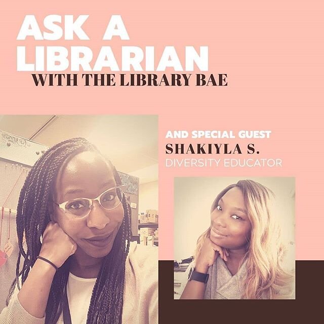 Doing this today!!! Join the Live and ask me things! 💬❓💁🏾⁣
⁣
Posted @withregram &bull; @thelibrarybae Guess what? Another &ldquo;Ask A Librarian&rdquo; is coming up TOMORROW, Friday, April 24th at 3pm. Tune in for a chat with me and special guest,