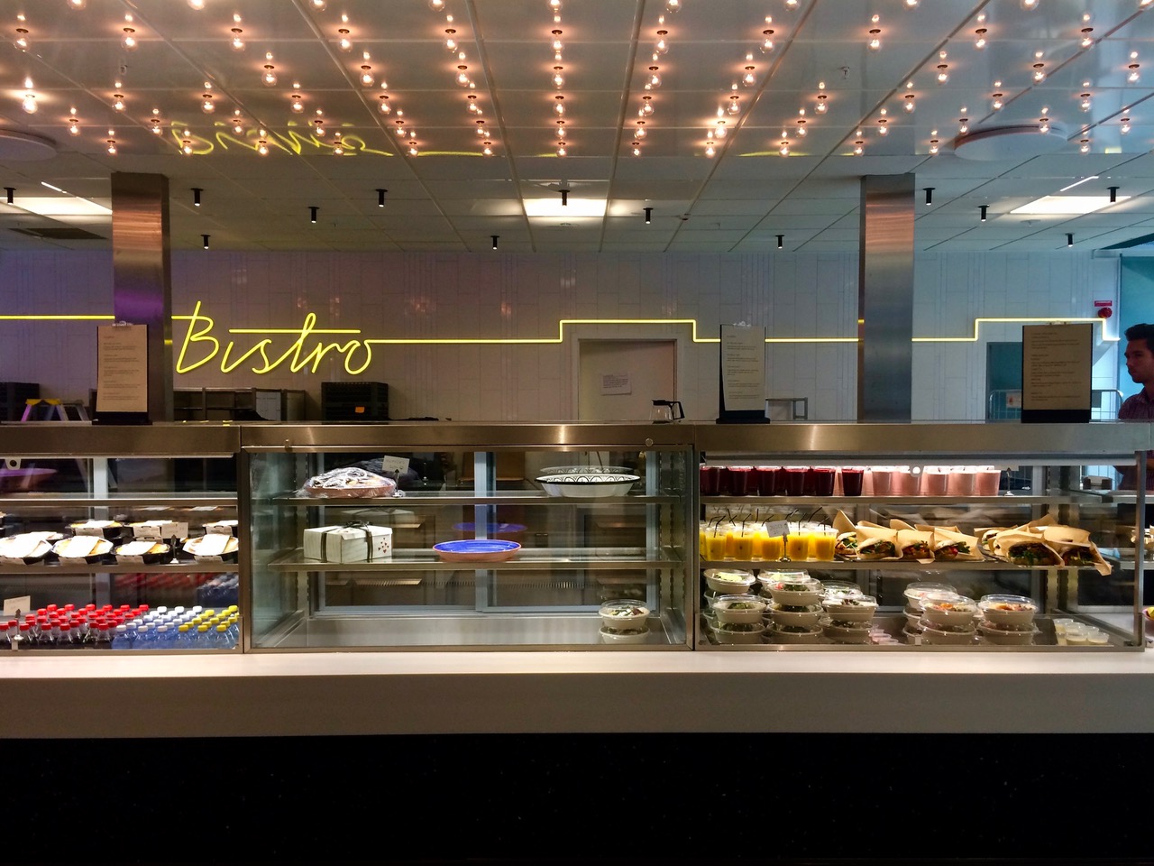 The bistro, located in between atrium one and two…