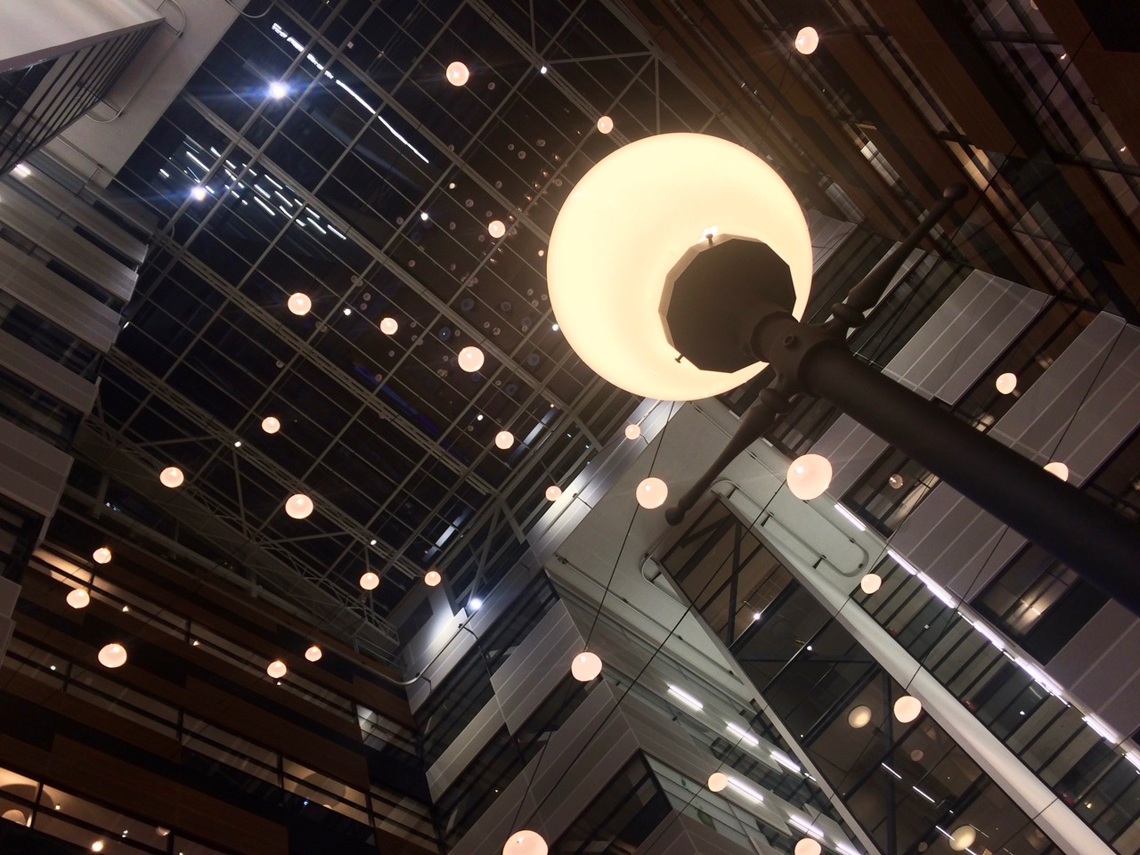 Lamp posts and suspended street lights… Light installation by ÅF