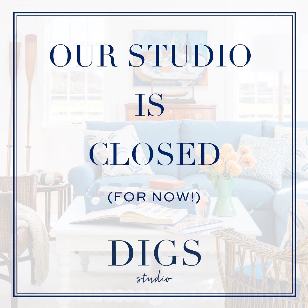 With the health and safety of our community and shoppers in mind, we have decided to close our studio temporarily. However, design still lives on! We will continue to post beautiful pieces for your home on this feed. Feel free to message us with any 