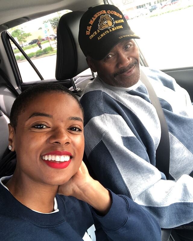 🔩 Marine tough, and he still don&rsquo;t take no stuff 😄 Love you Daddy 😊 Happy Father&rsquo;s Day 😁 I hope you had a fantastic day 🏌🏾&zwj;♂️⛳️
&bull;
&bull;

#girldad #marineforlife #chicagosfinest #protecttheblackfamily