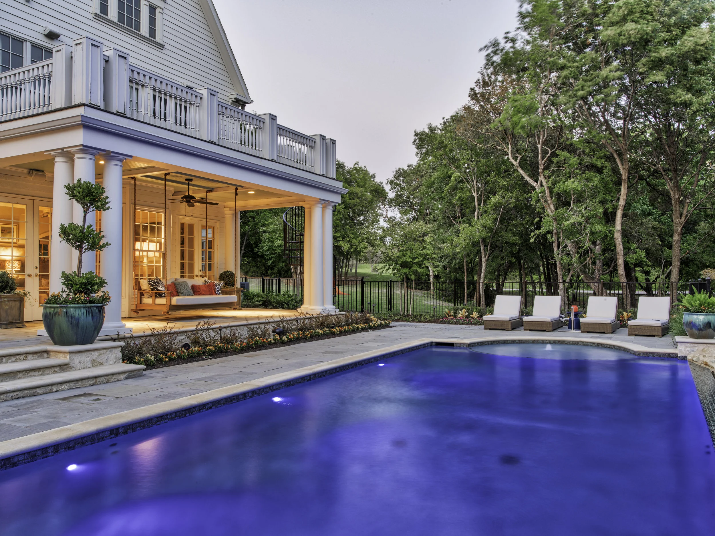 The beautiful new pool was designed and created by Aquaterra Outdoors.