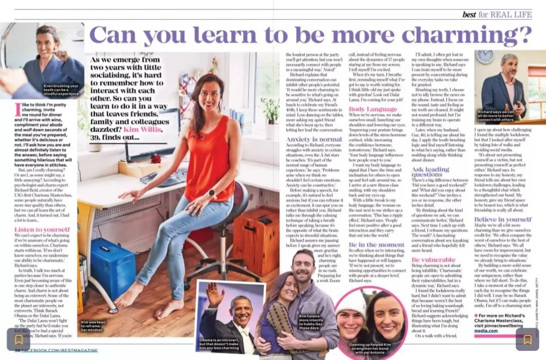 I know what you're thinking... Me, more charming? Surely it's not possible!
Turns out I had a lot to learn. 

Loved writing this for @bestmagofficial a few weeks back. Thank you Richard for my charm masterclass - sign up and learn more at pinnaclewel
