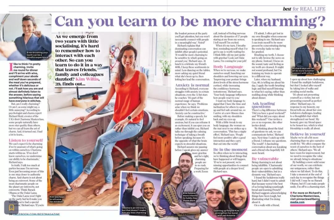 I know what you're thinking... Me, more charming? Surely it's not possible!
Turns out I had a lot to learn. 

Loved writing this for @bestmagofficial a few weeks back. Thank you Richard for my charm masterclass - sign up and learn more at pinnaclewel