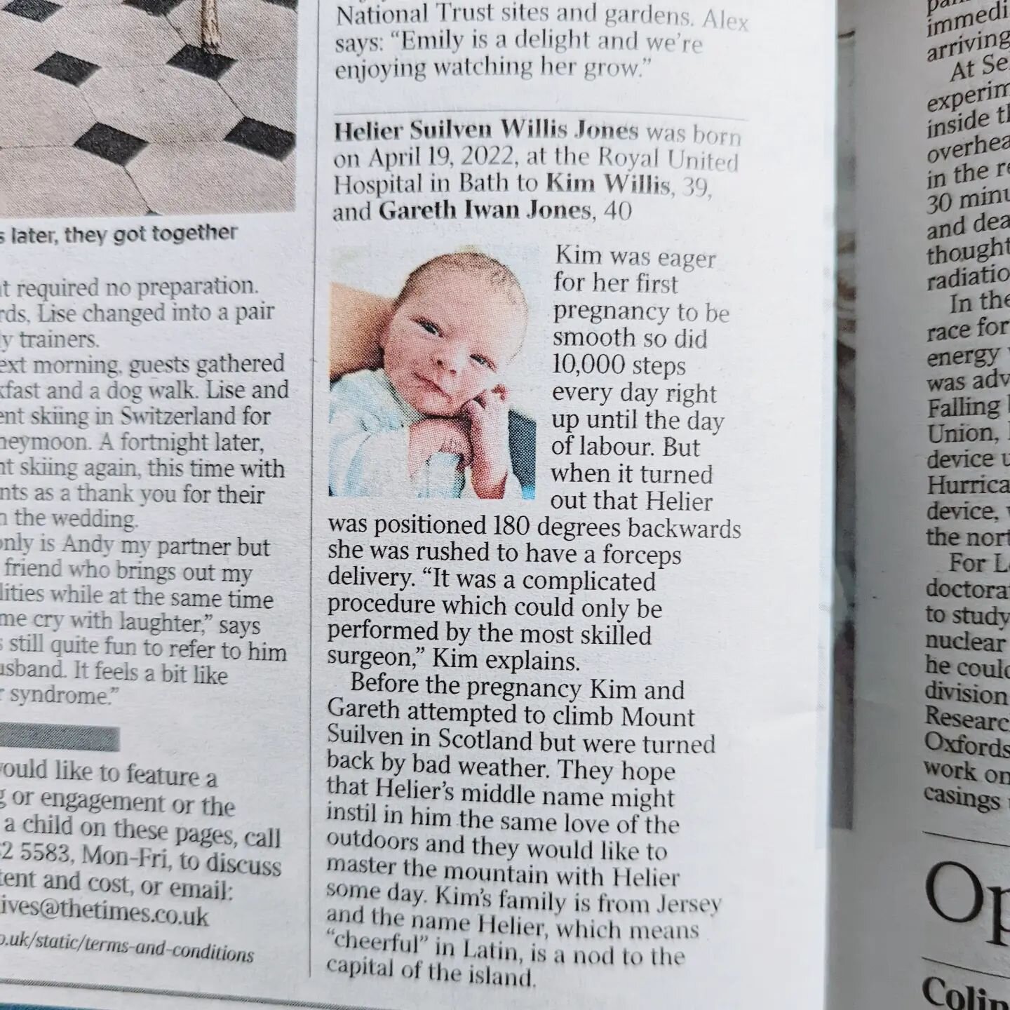 Hello Heli! 😍

Making his debut appearance in The Times birth announcements today.