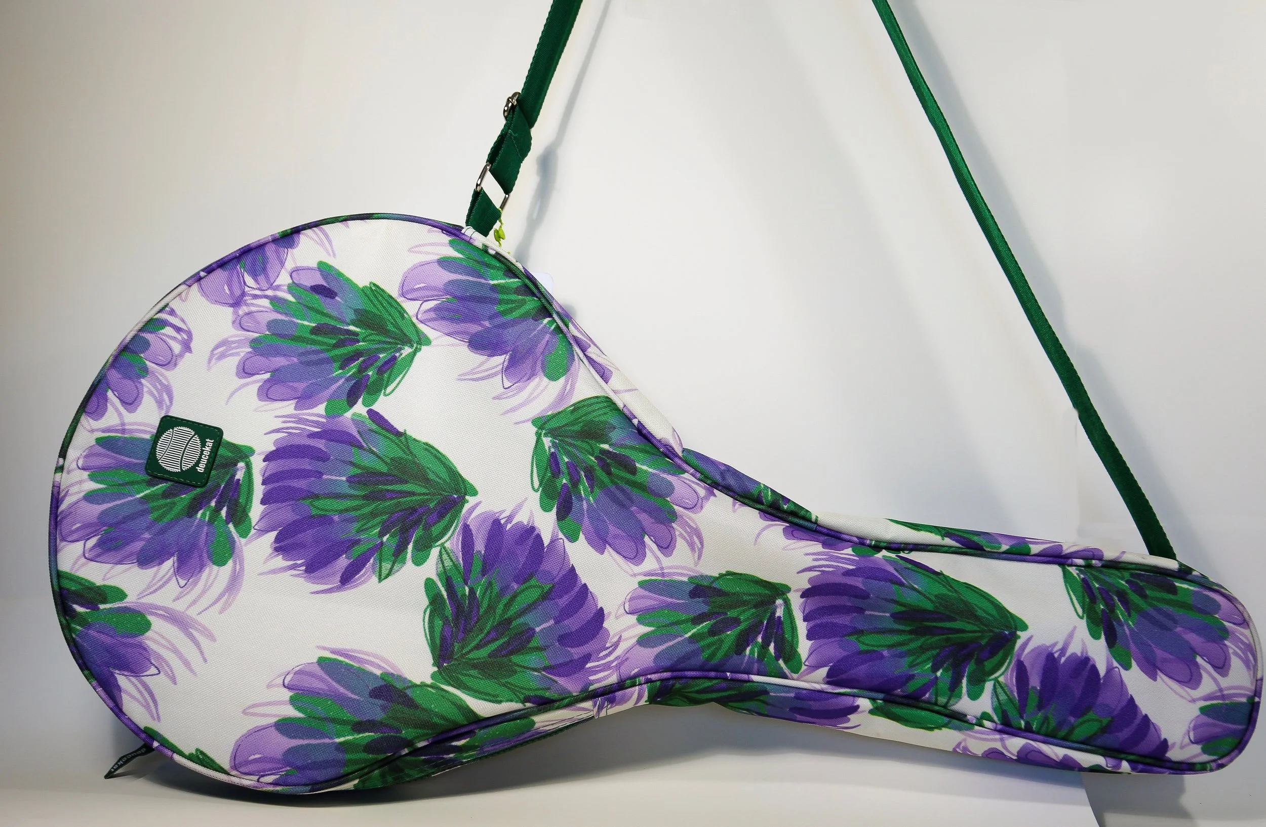 Purple Green Flower Tennis Bag
