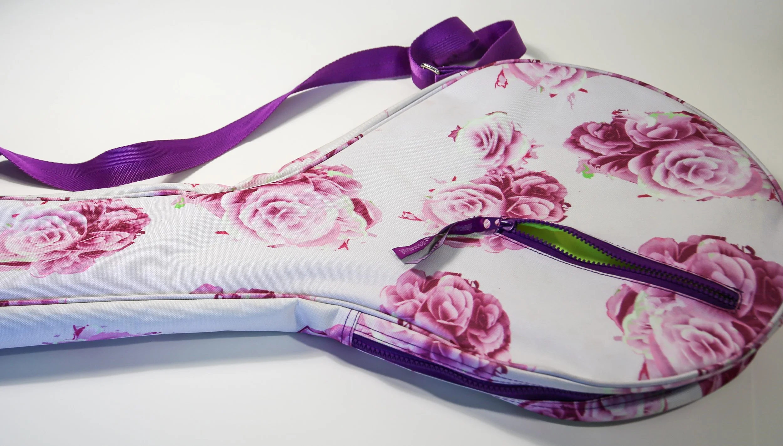 Mauve Flower Tennis Racket Bag