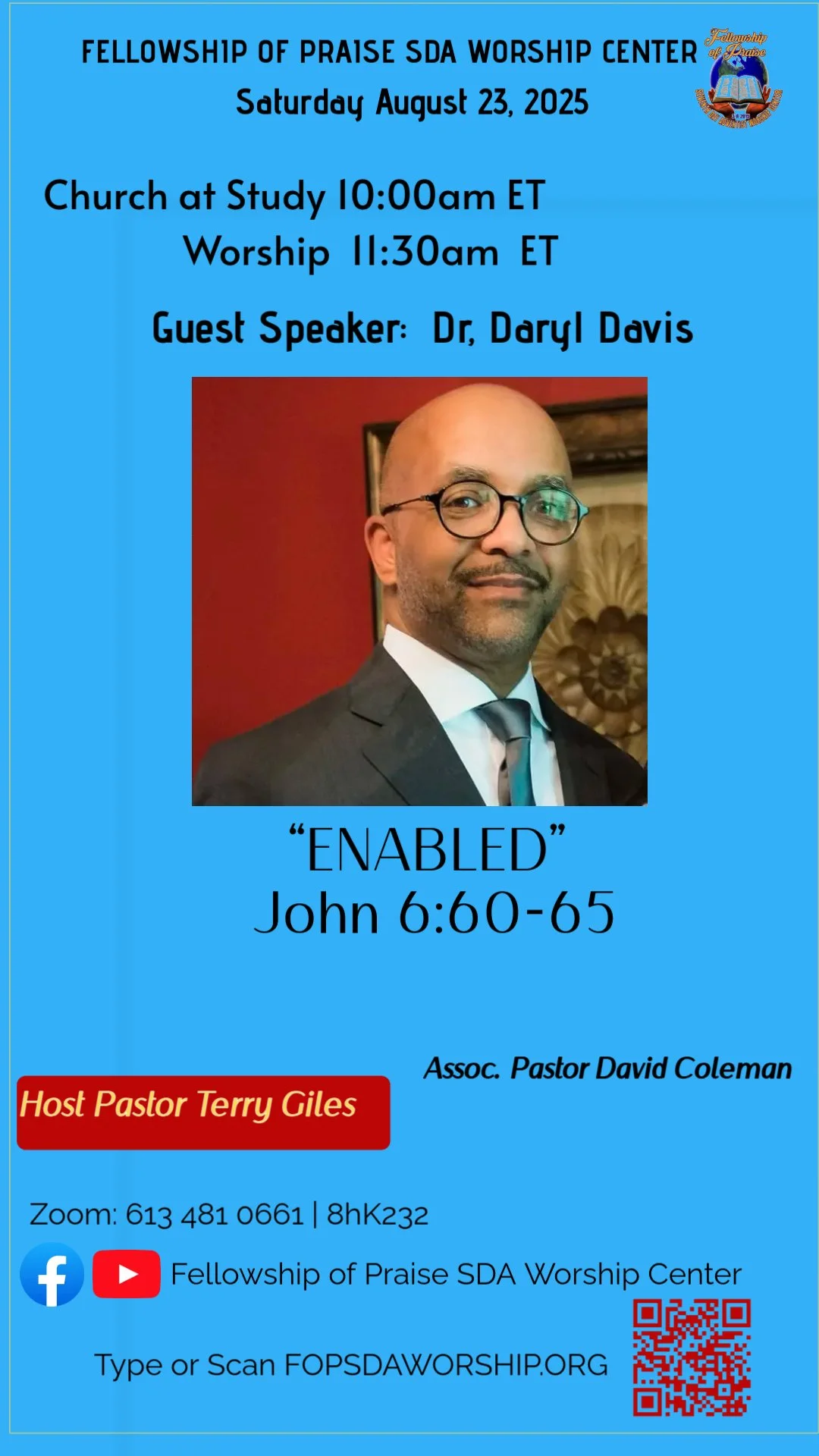 Guest Speaker: Dr. Daryl Daivs