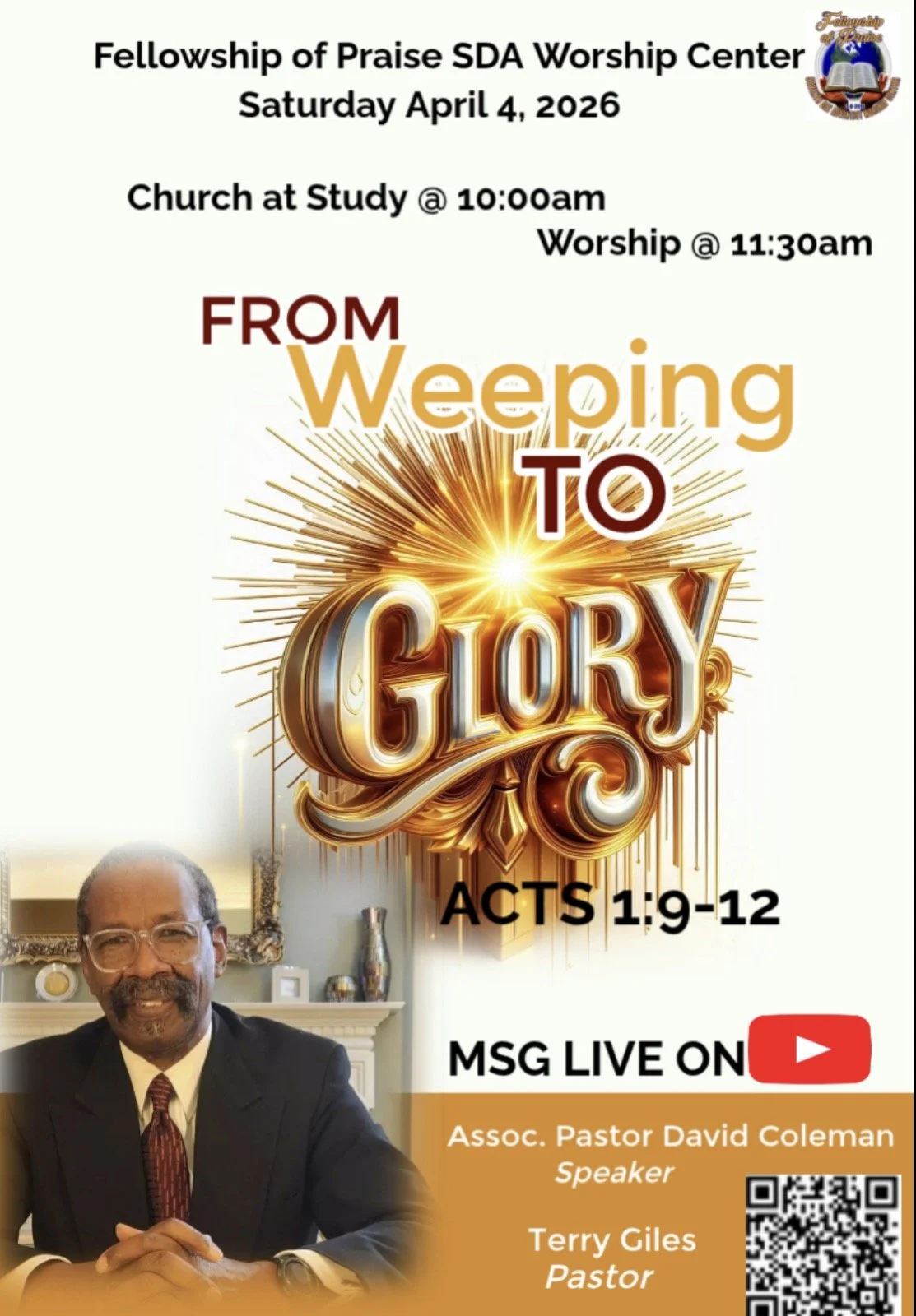 FROM WEEPING TO GLORY