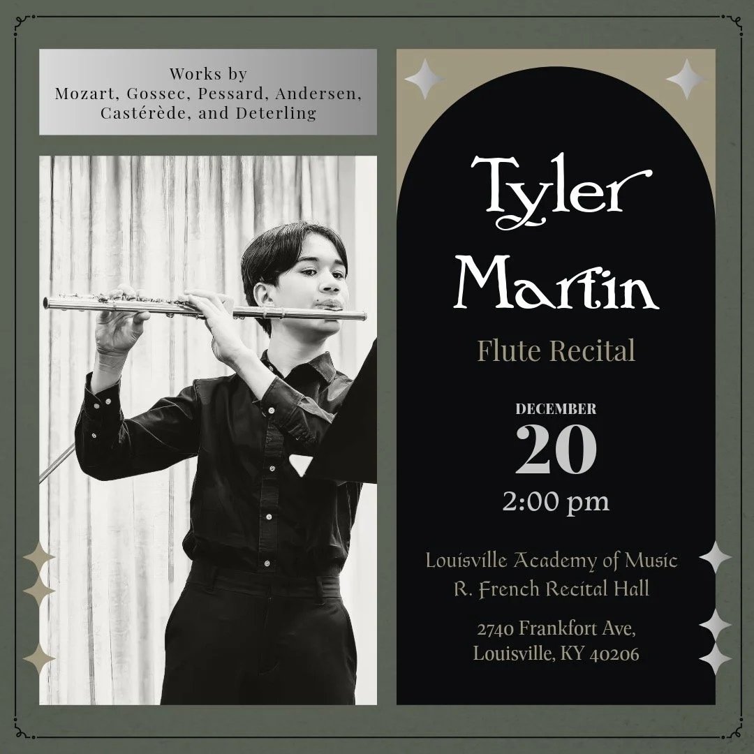 Tyler Martin Flute Solo Recital: Free Event