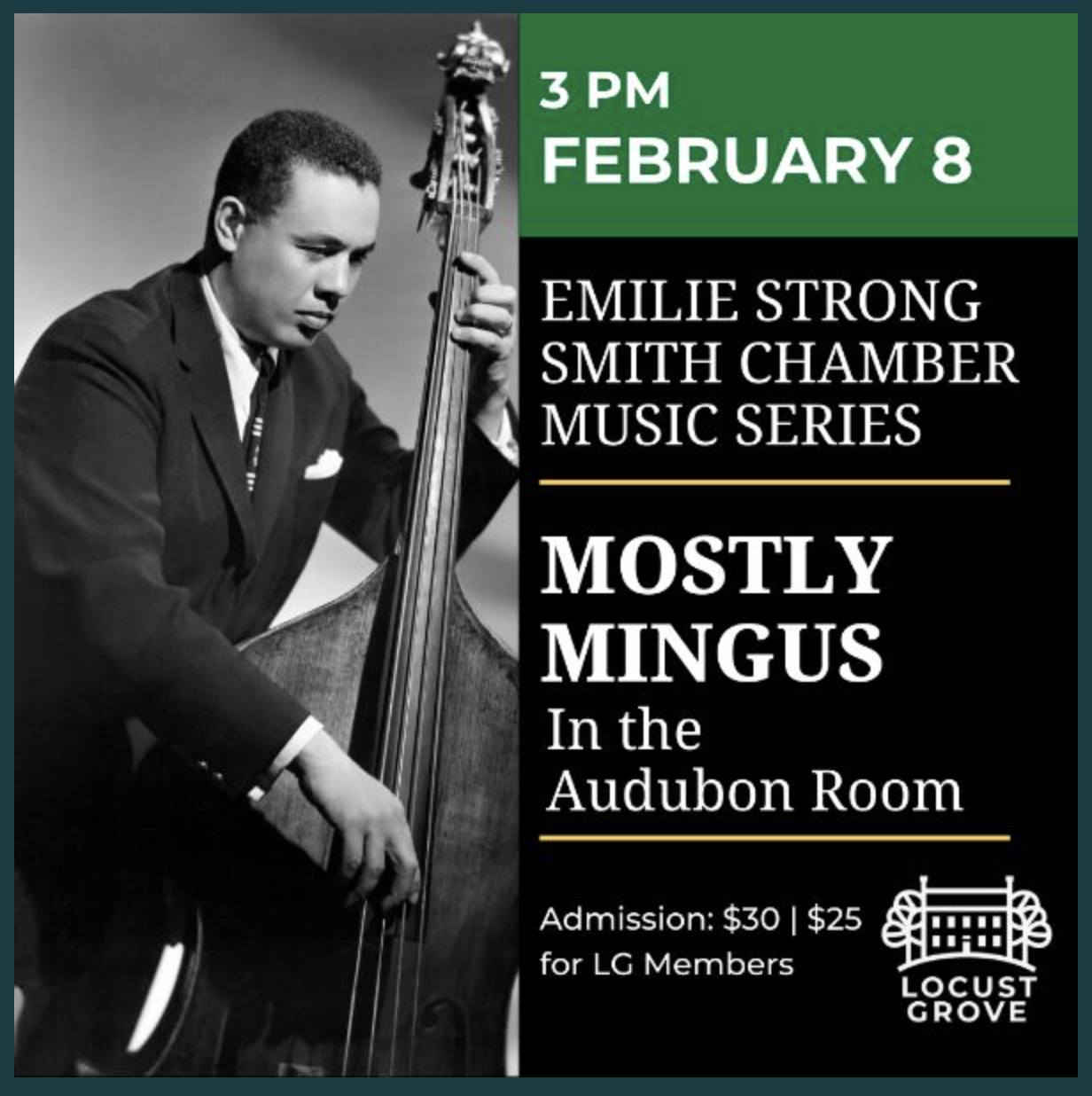 2026 Emilie Smith Strong Chamber Music Series: Mostly Mingus (Ticketed Event)
