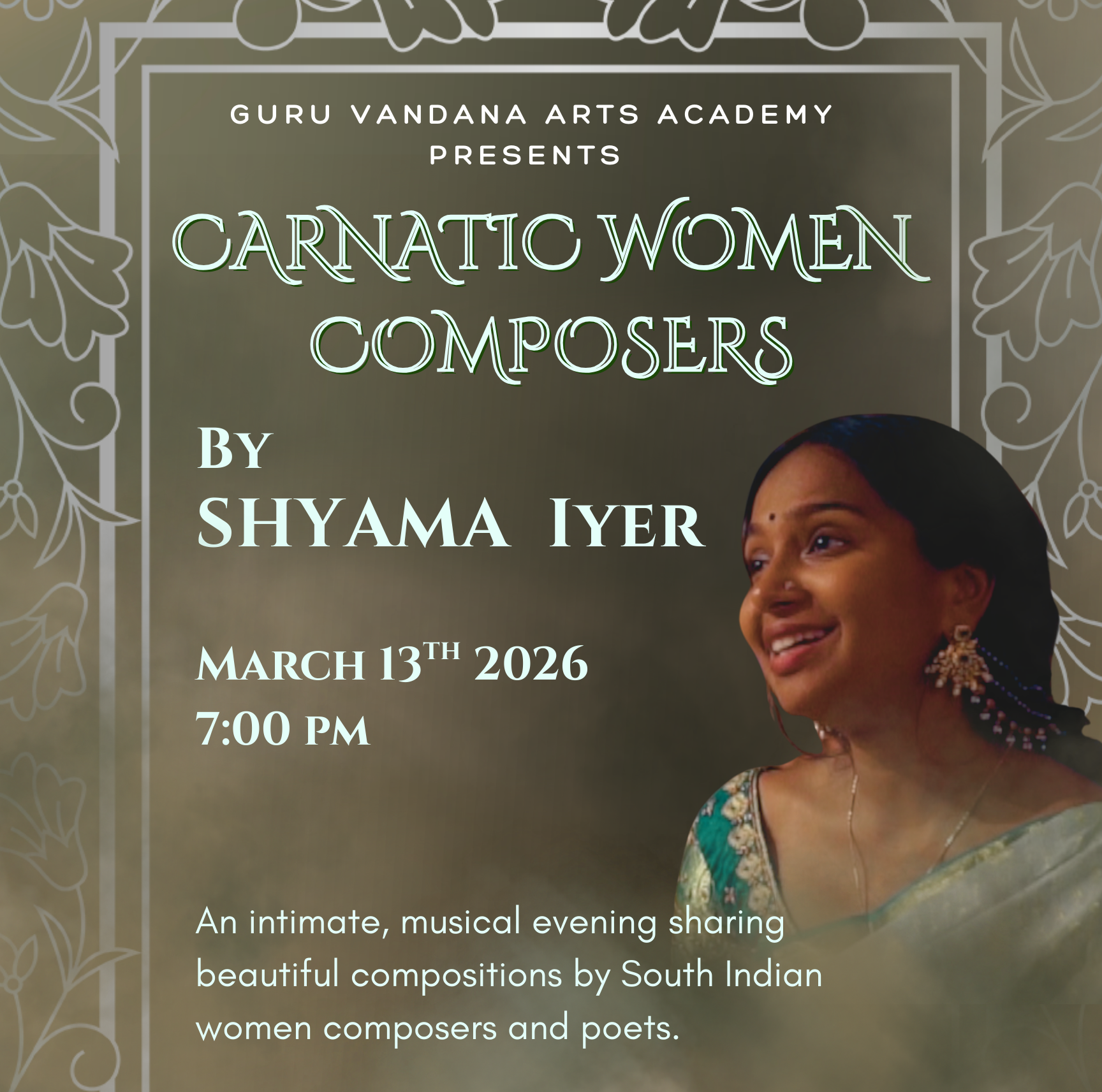 Shyama Iyer Recital: Carnatic Women Composers