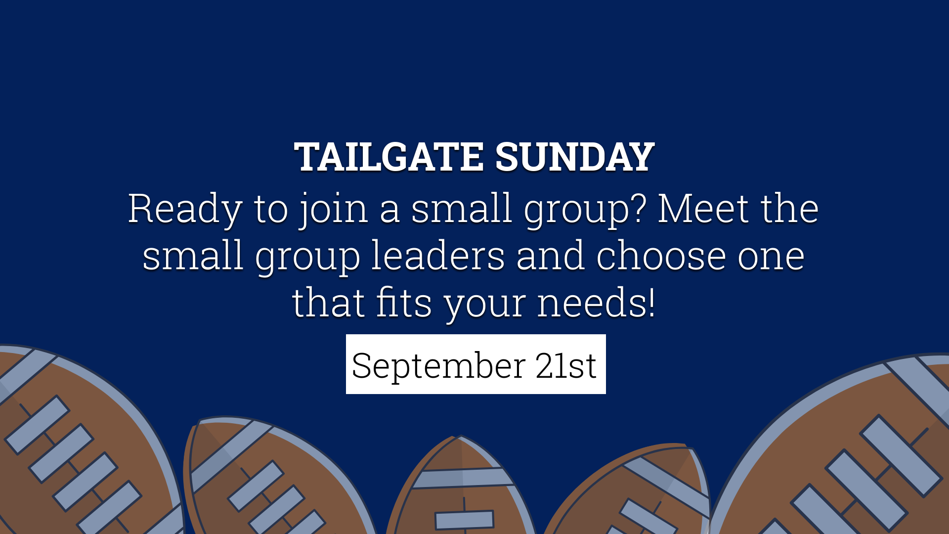 Tailgate Sunday