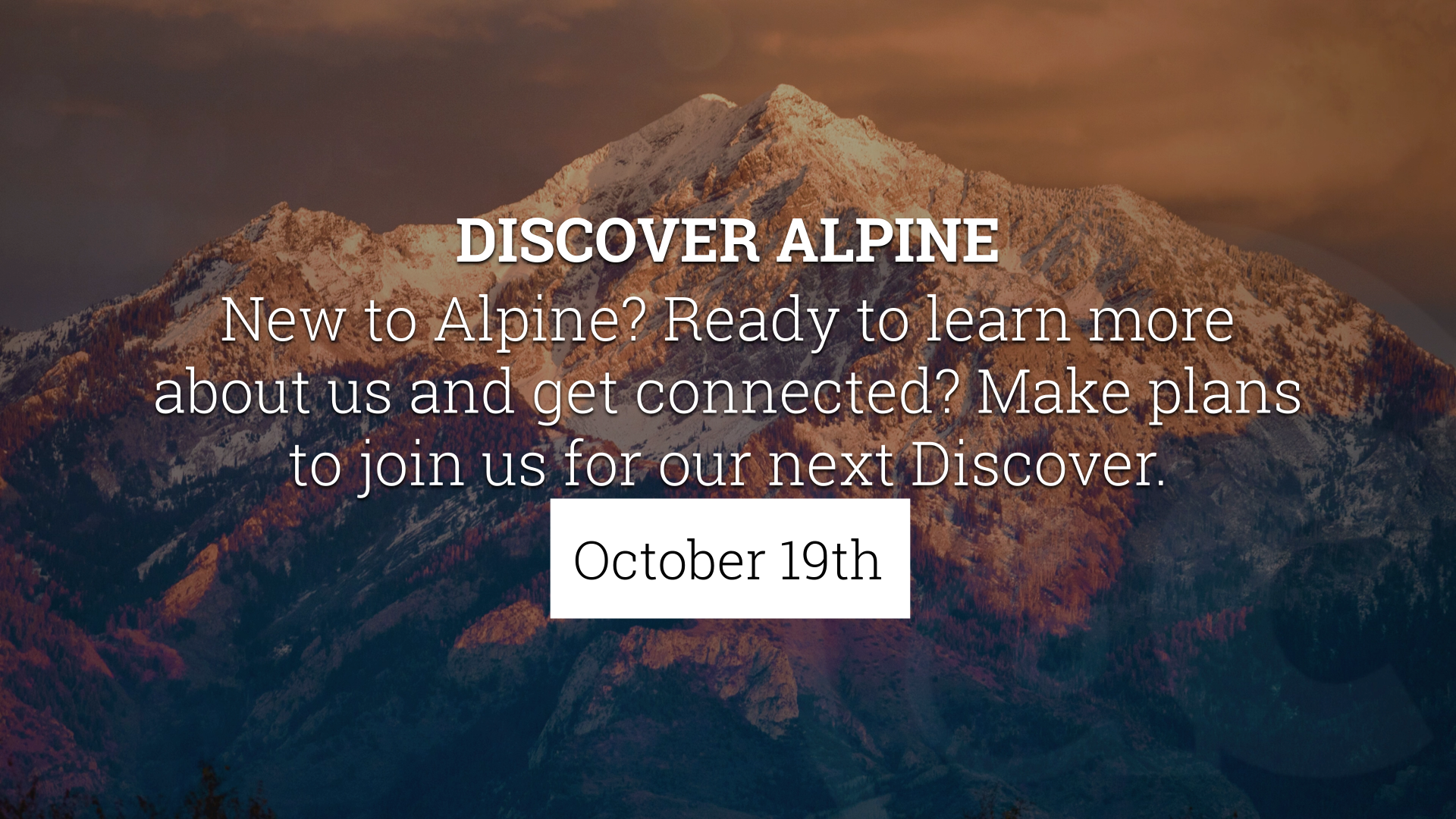 Discover Alpine