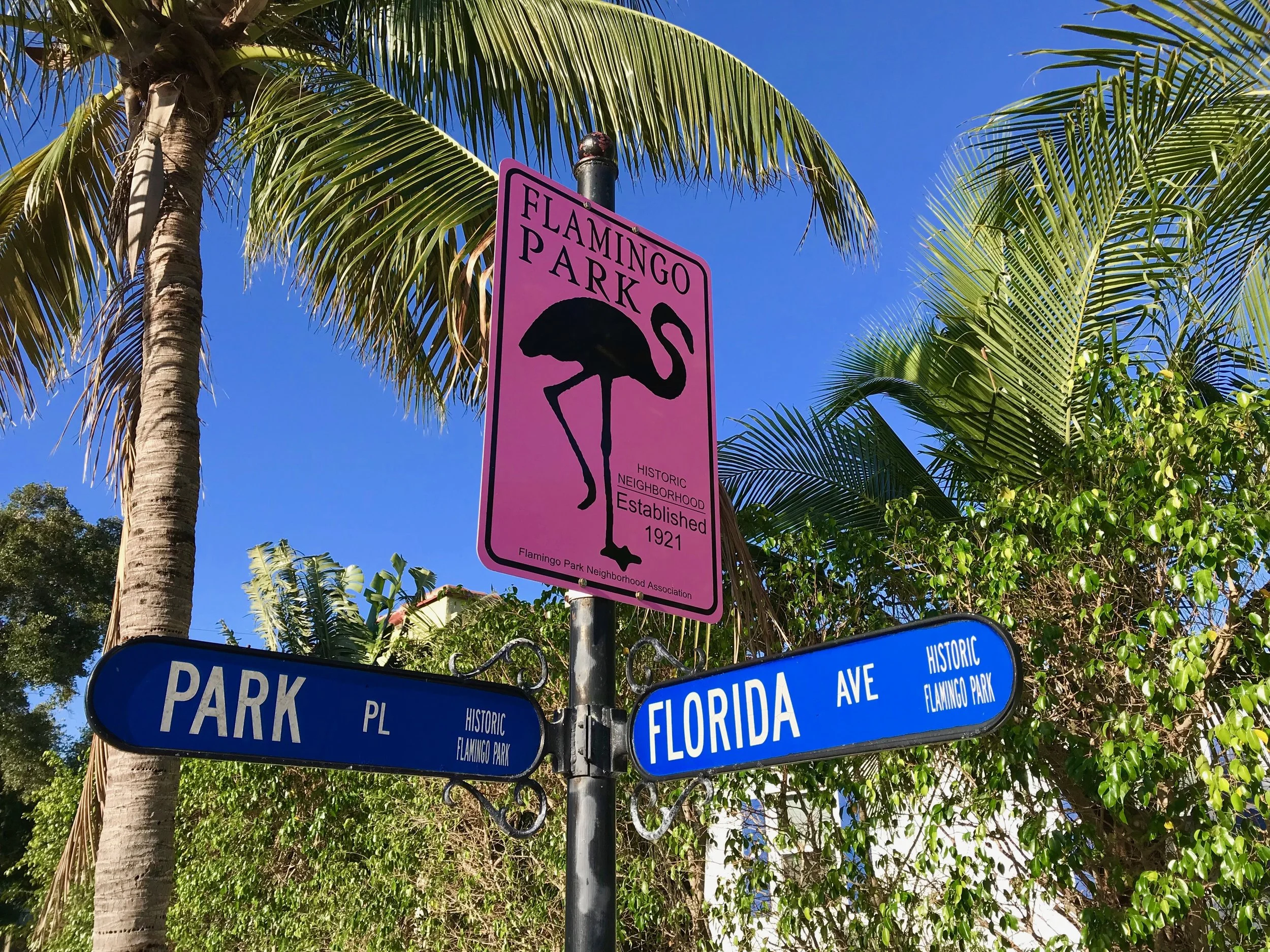 While Flamingo park is tiny, Its big in character. Tree lines streets, an eclectic mix of historic homes, and a true neighborly vibe makes it a great place to put down roots. If you are in town for it check out the Flamingo Park Garden Tour, it will give you a great idea of the wonderful properties and people who live there. "The Flamingo Park Historic Residential District is a U.S. historic district (designated as such on July 14, 2000) located in West Palm Beach , Florida . The district is bounded by Park Place, Parker Avenue, Belvedere Road, and Florida Avenue. It contains 458 historic buildings. It is served by the Howard Park Community Center, which provides services for the neighborhood as well as activities for other West Palm Beach residents. Flamingo Park is located conveniently close to downtown Clematis and City Place. Flamingo Park's tree-lined streets are kept up by City of West Palm Beach employees and a neighborhood resident association, which recognizes a house every month for its visual improvement. The neighborhood strives to keep up its historic roots." Source: Wikipedia