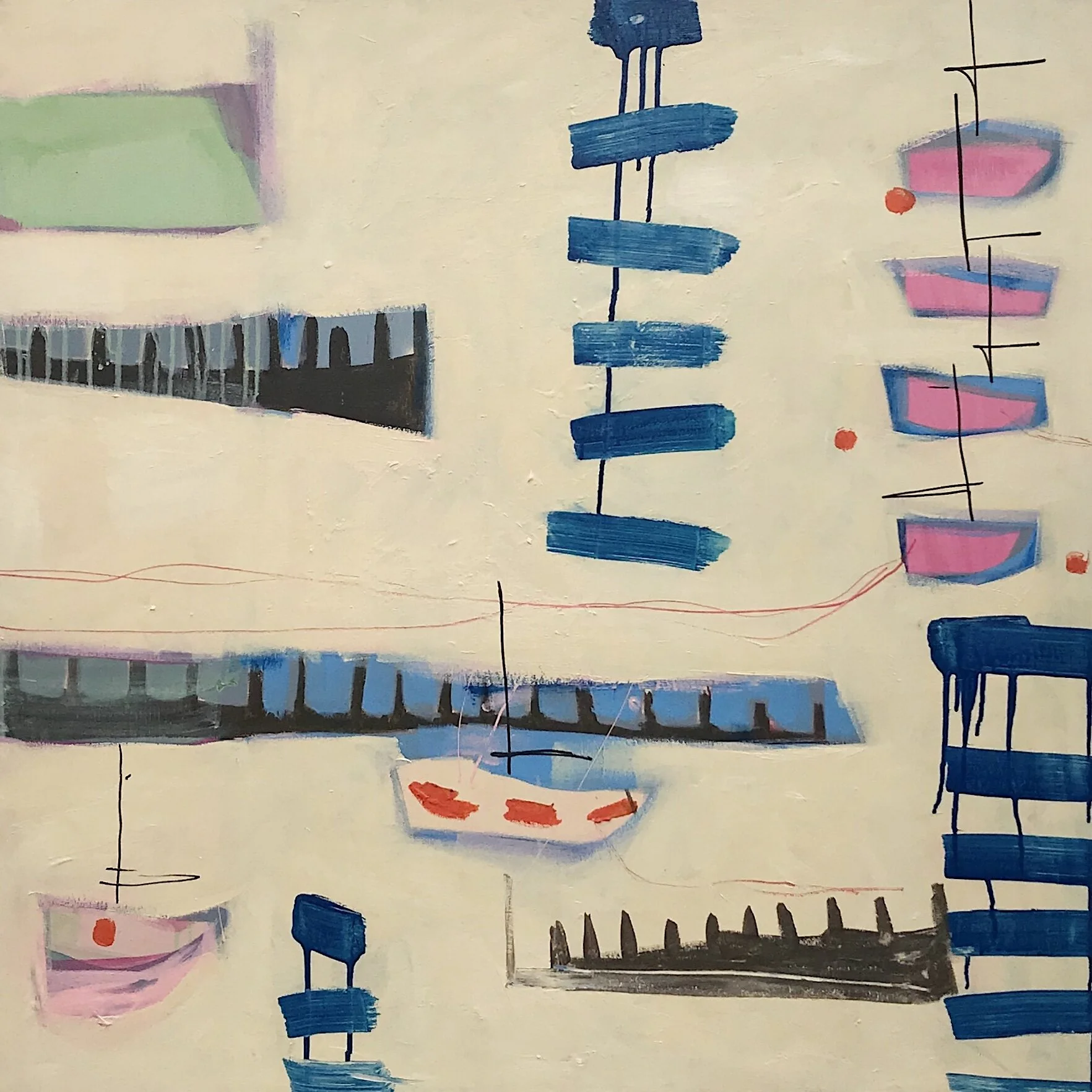 'Sea Shanty'  Original Painting on Canvas.  90 x 90cm