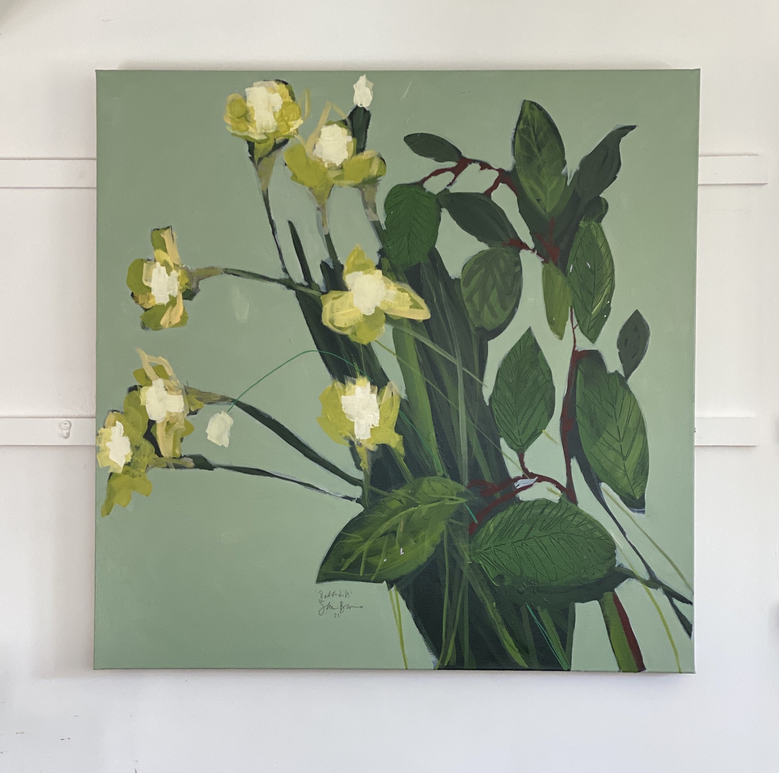 Daffodils by Samantha Barnes 100 x 100cm.JPG