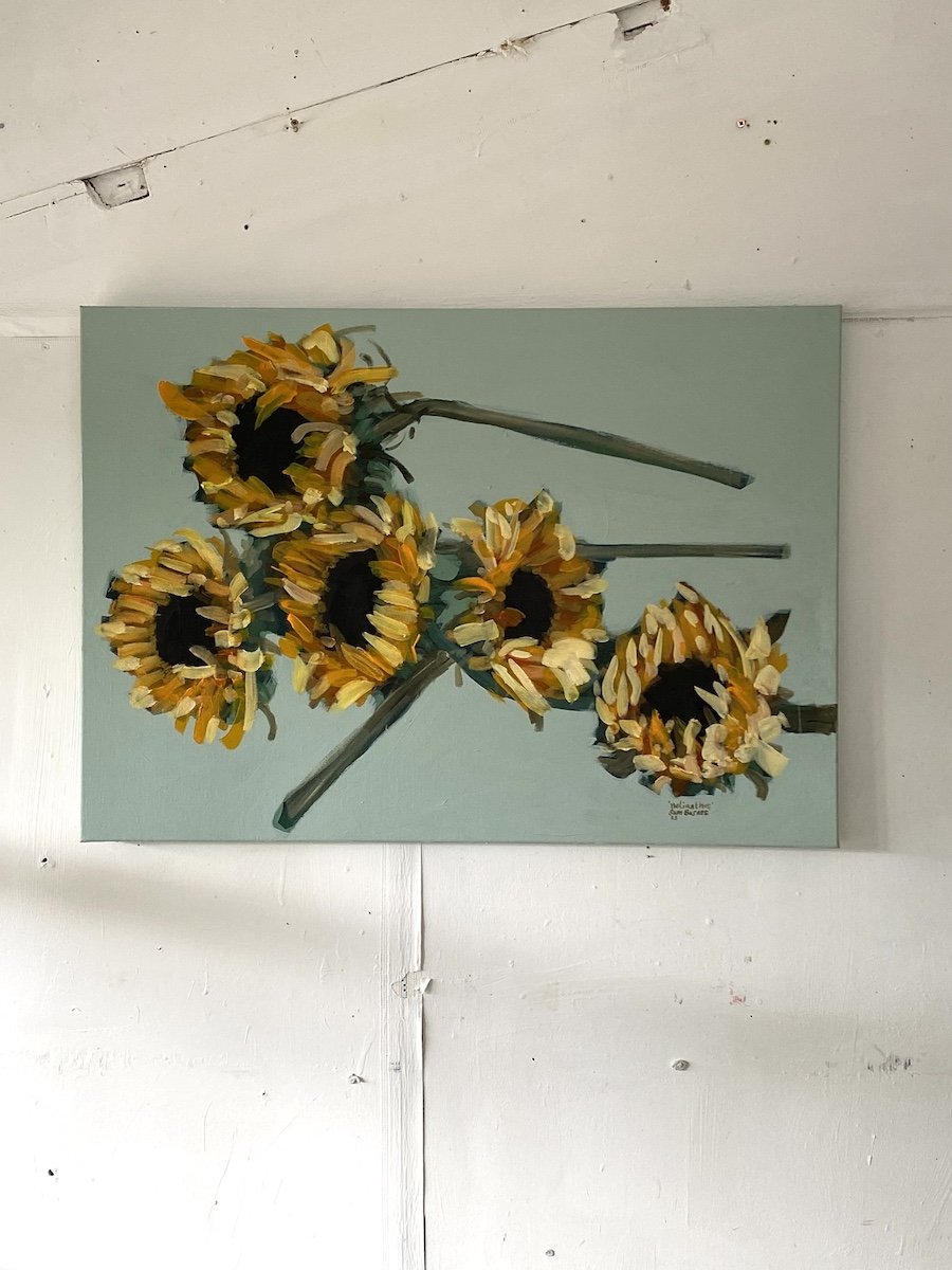 Helianthus (Sunflower) Original Painting on Canvas