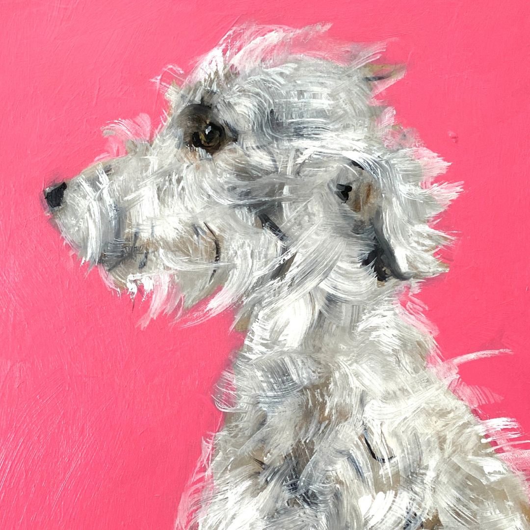 White Dog Painting