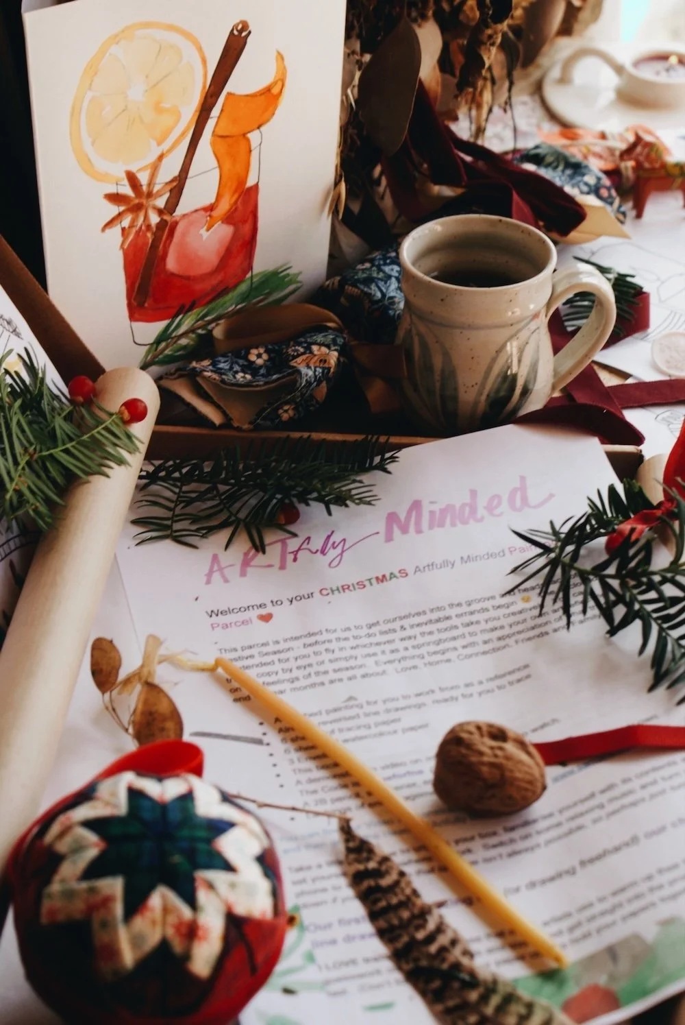 Artfully Minded Christmas Painting Parcels by Samantha Barnes Artist.JPG