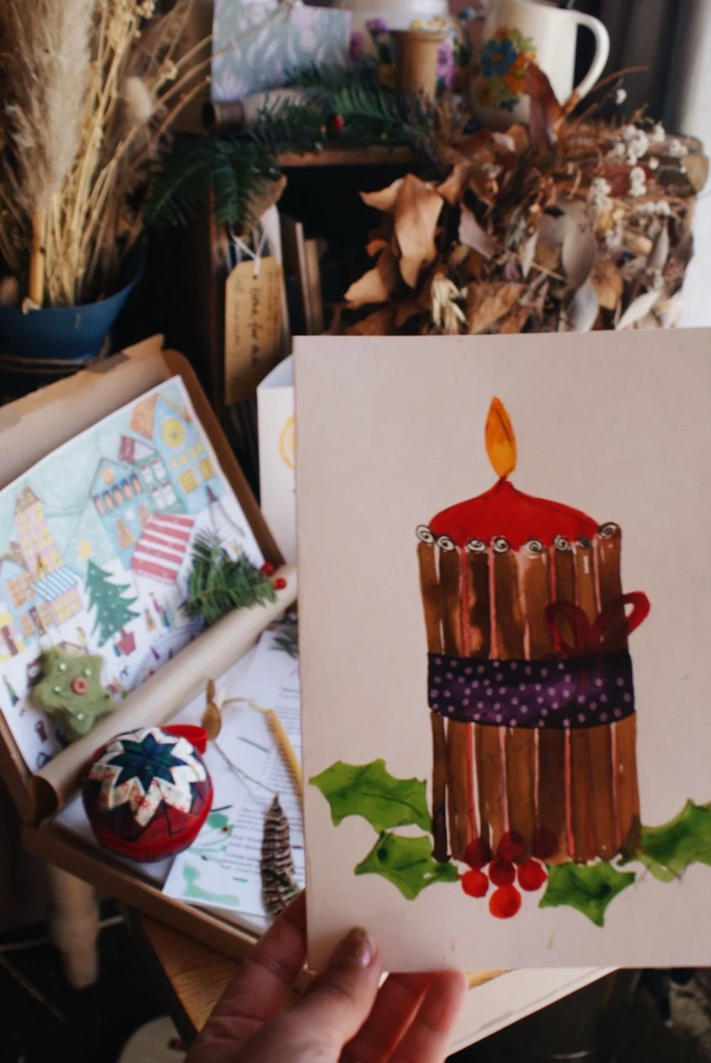 Artfully Minded Christmas Painting Parcels by Samantha Barnes Artist 9.JPG