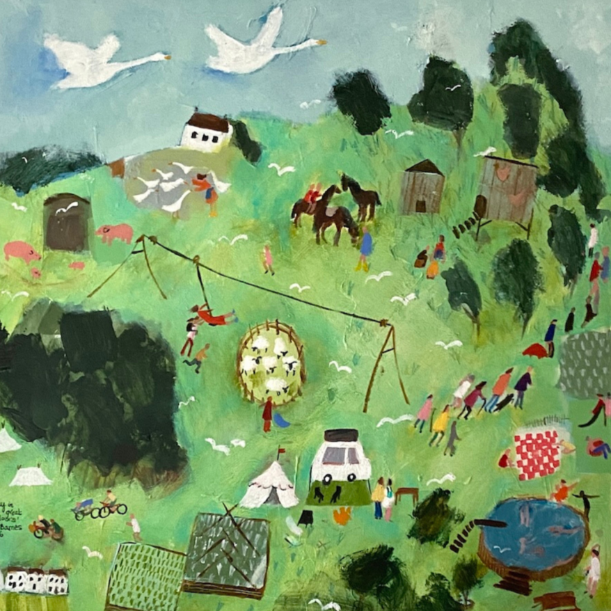 'A Day In The Great Outdoors'. Oil on Board 60 x 60cm (Click the painting to view) 2026