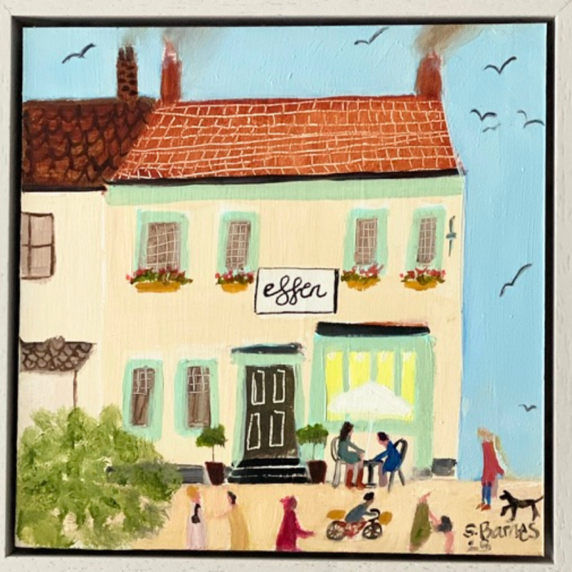 'Essen Deli'. Oil on Board. 16 x 16cm, Framed.  (Sold) 2025