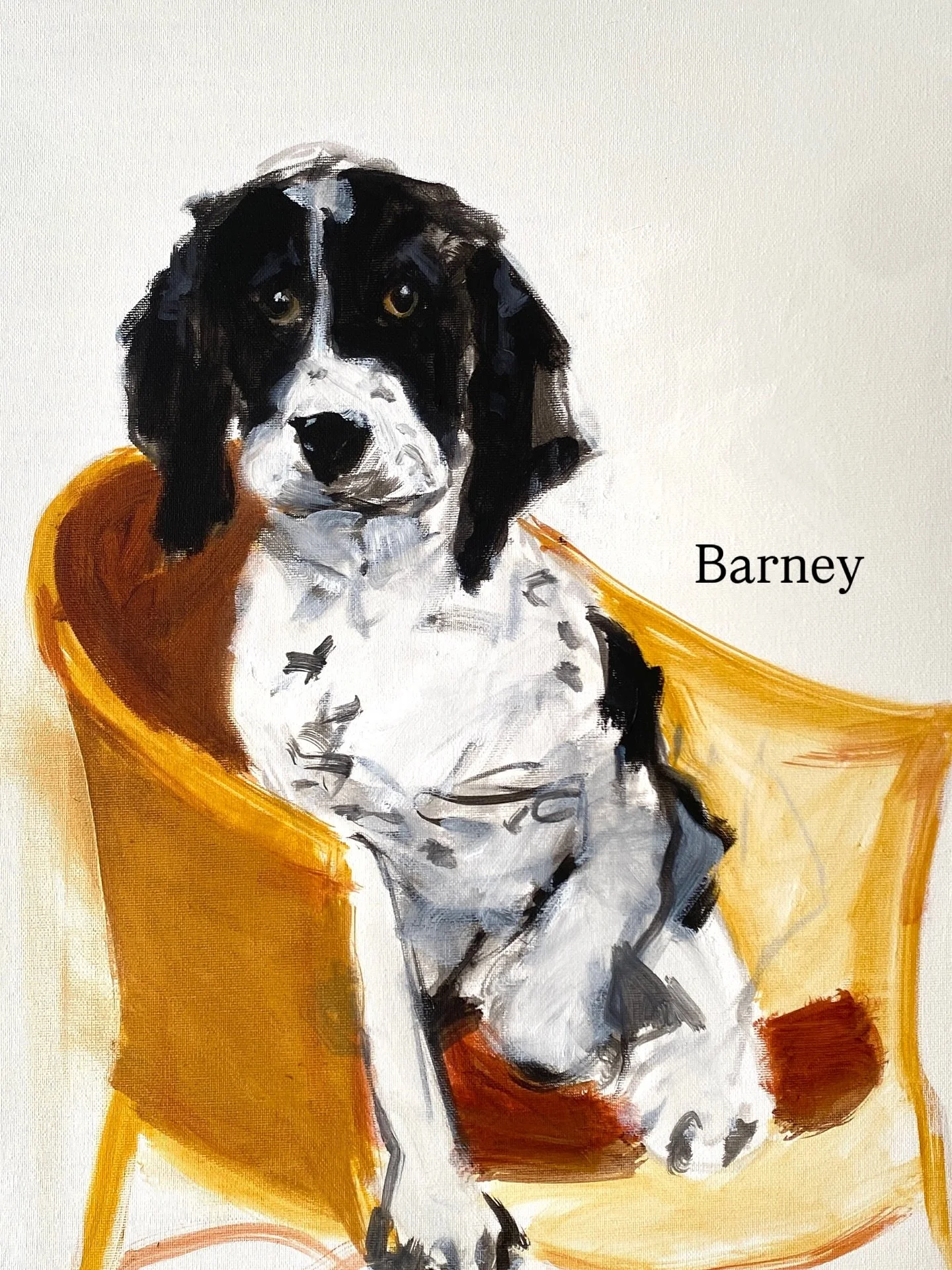 You know that thing when you have to work really hard at something?

Today was the day that I worked intensely on painting dogs - and I loved it ❤️

The canvas is quite big for me: 50 x 40cm oil paintings. 
This is Barney (my own beautiful senior woo