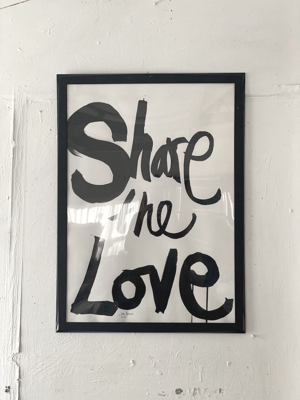 'Share The Love'.  Handwritten Inkpression Art