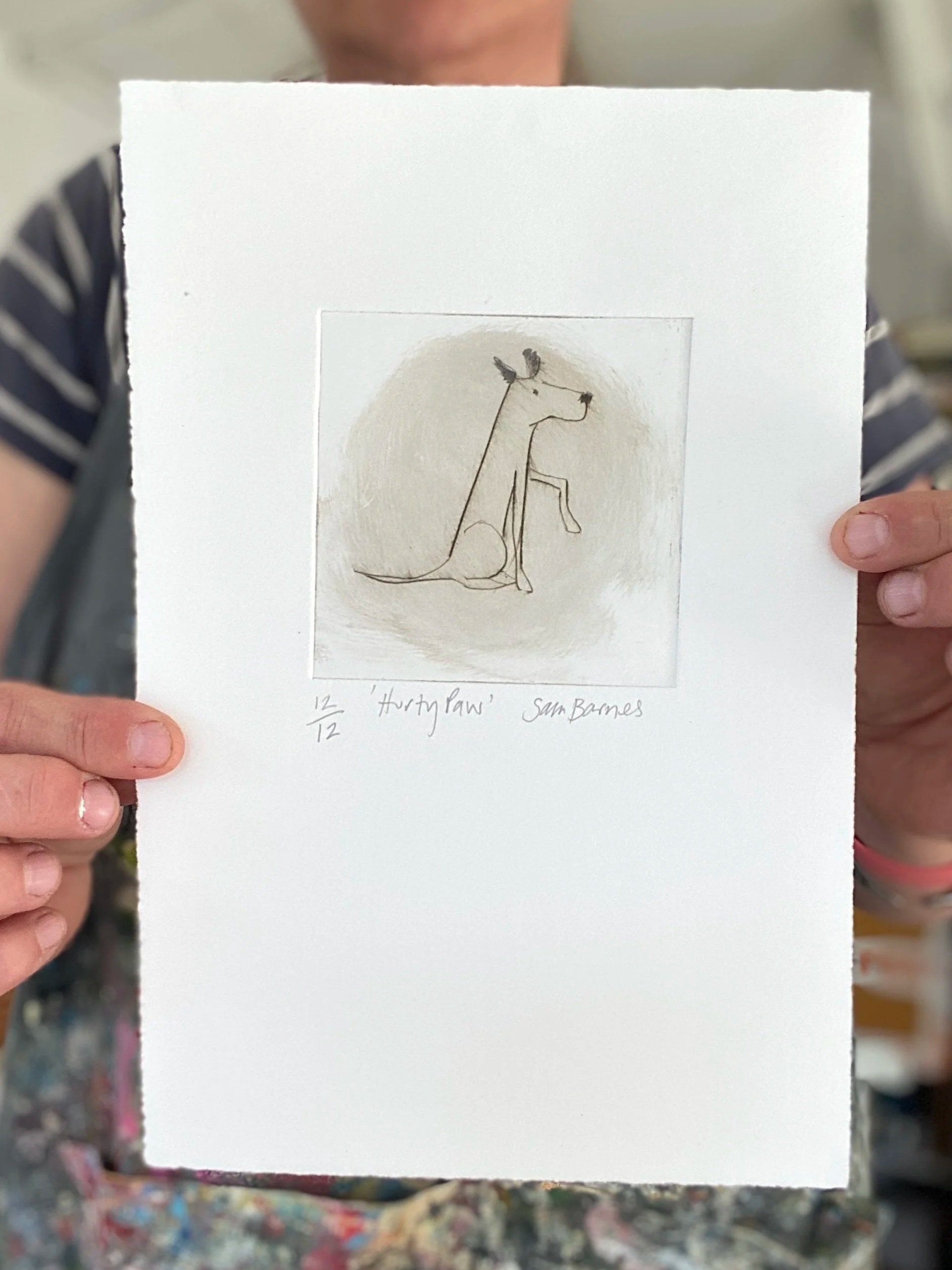 %27Hurty+Paw%27+Dog+Drypoint+Print+by+Samantha+Barnes+Artist.jpg