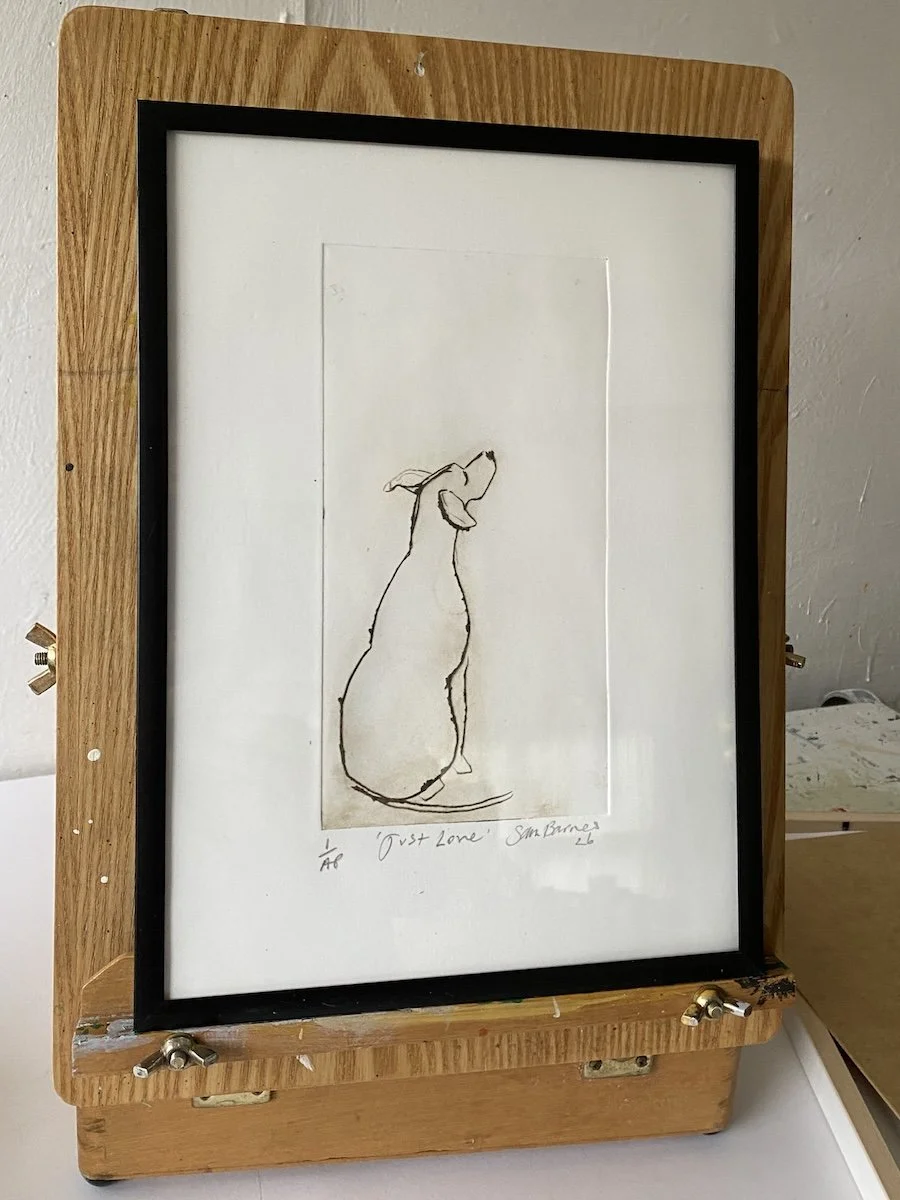 'Just Love'. Handpulled Drypoint Print, A4