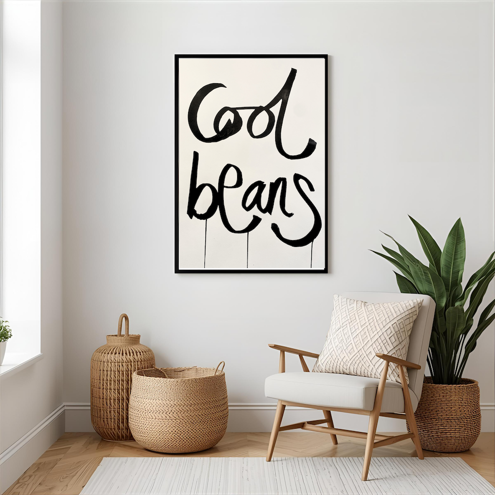 'Cool Beans'.  Handwritten Inkpression Art