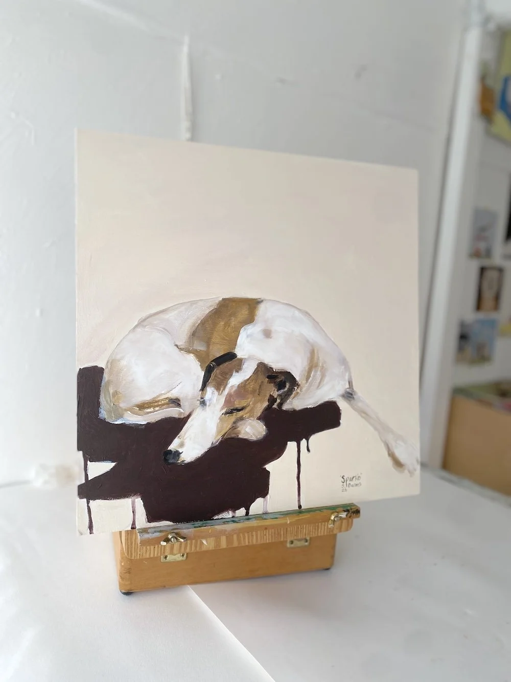 'Sparko'. Original Dog Portrait Painting by Samanth Barnes 3 copy.JPG