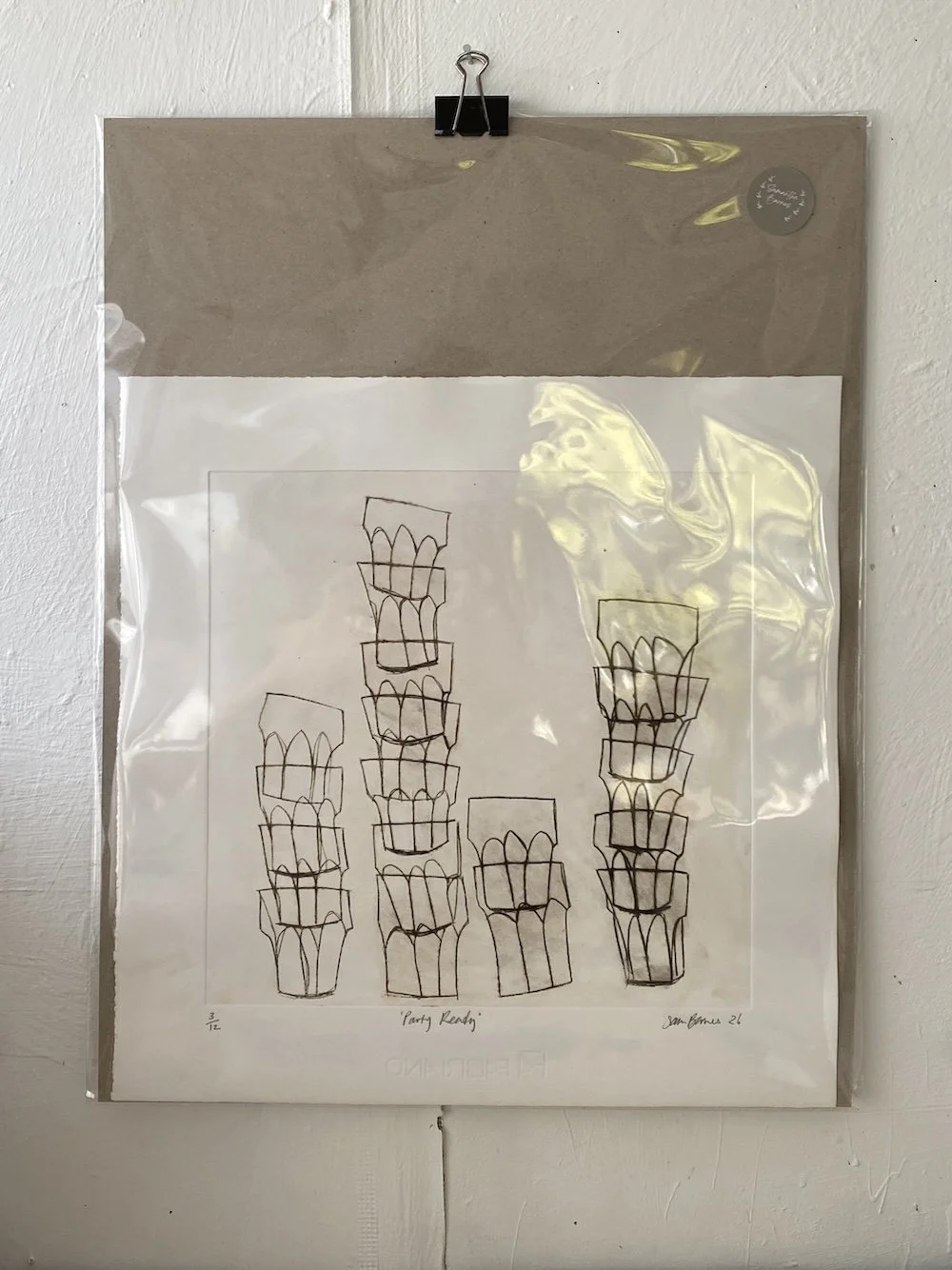 'Party Ready'. Large Drypoint Print by Samantha Barnes copy.JPG