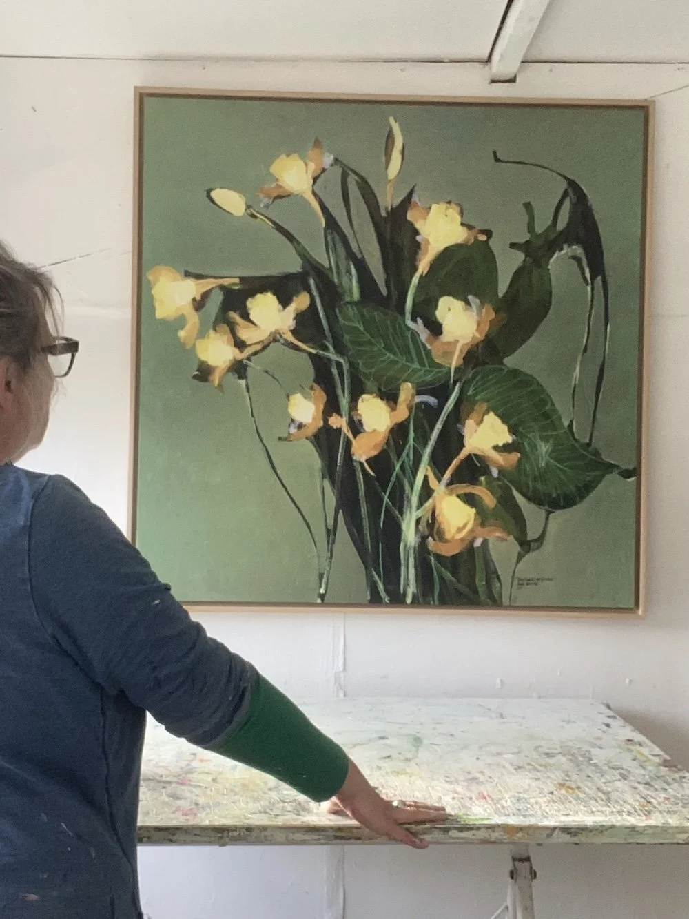 Daffodils, Framed Canvas Art Print by Samantha Barnes Artist 2.JPG