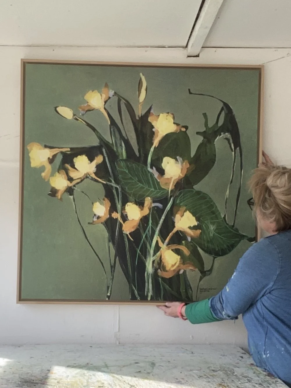 Daffodils, Framed Canvas Art Print by Samantha Barnes Artist 3.JPG