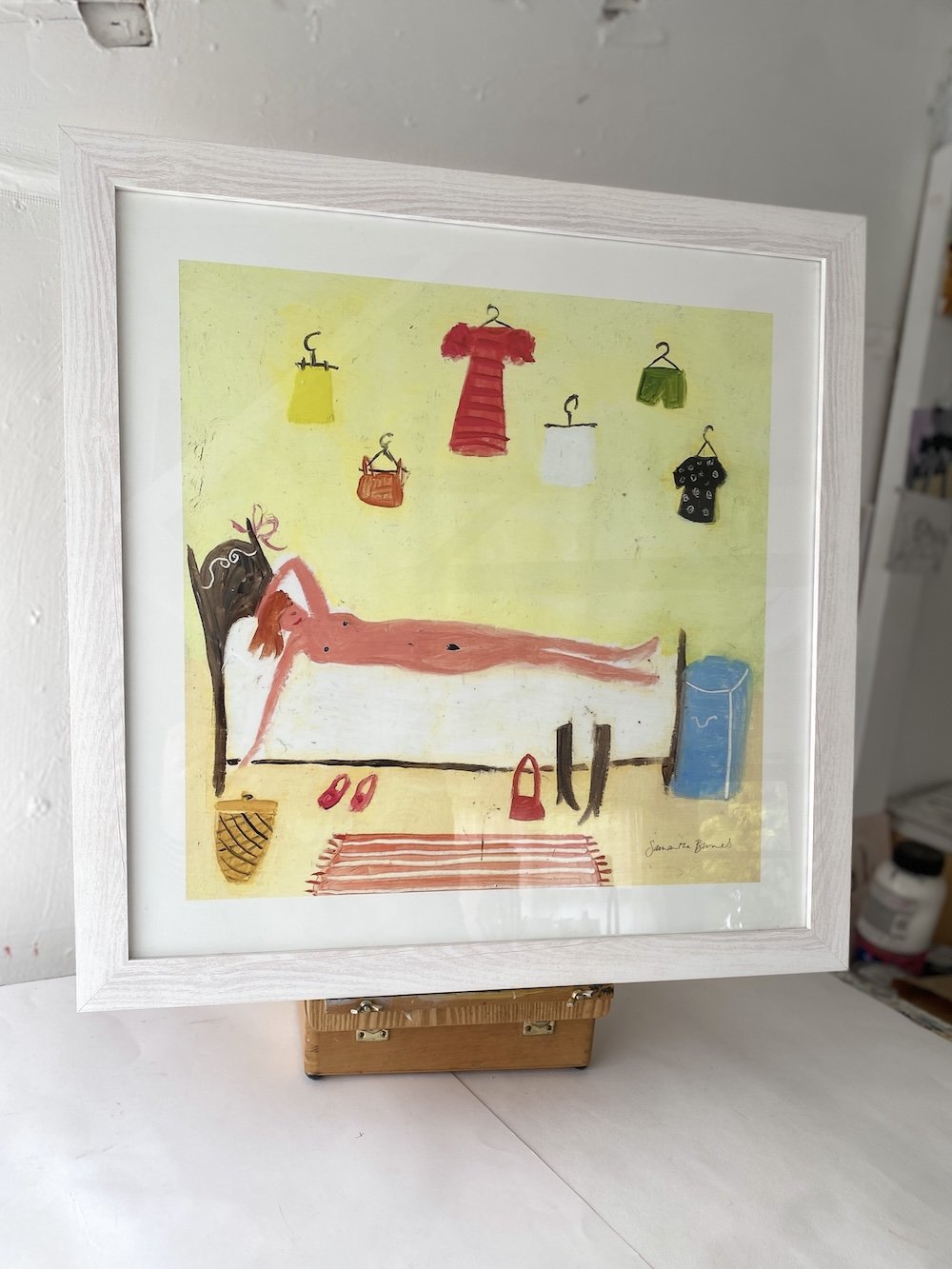 'Absolutely Nothing To Wear' Jolly Art Print on Watercolour Paper