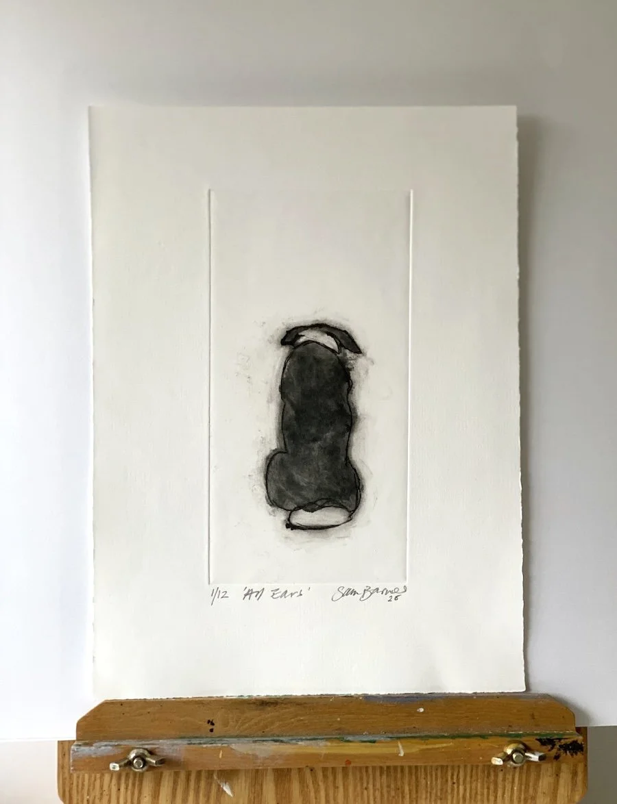 'All Ears' Dog Drypoint Print by Samantha Barnes Artist 4.JPG