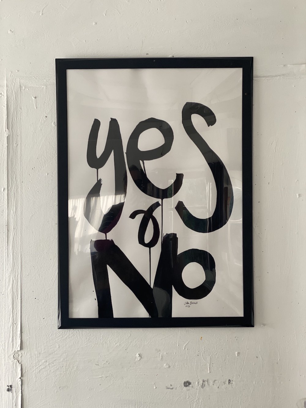 'Yes and No'.  Handwritten Inkpression Art