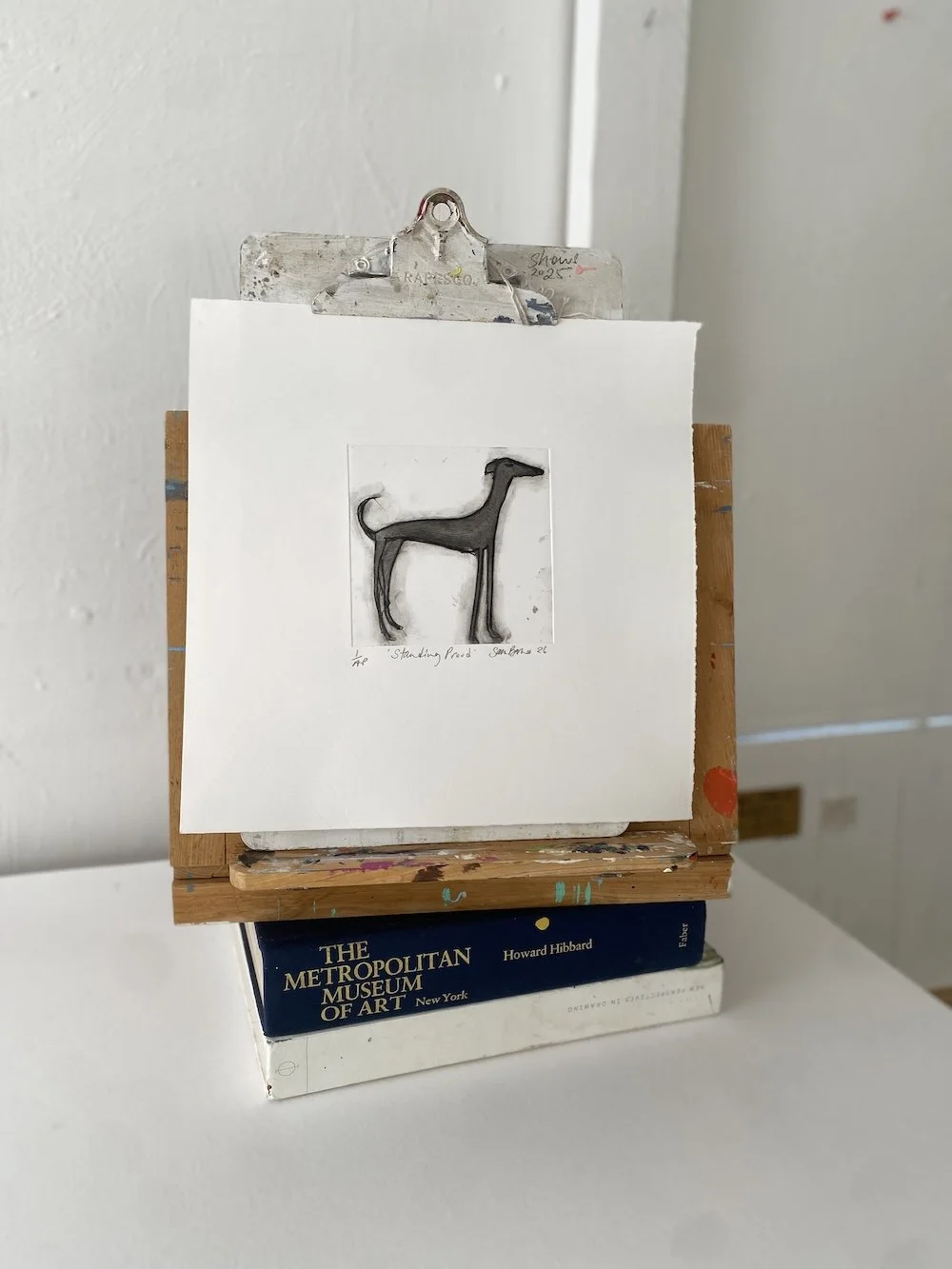 'Standing Proud' Dog Drypoint Print by Samantha Barnes 3 copy.JPG
