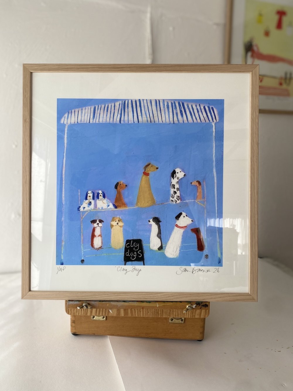 'Clay Dogs'. Summer Fair Art Print on Watercolour Paper