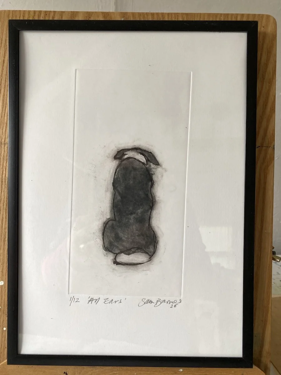 'All Ears' Dog Drypoint Print by Samantha Barnes Artist 5.JPG