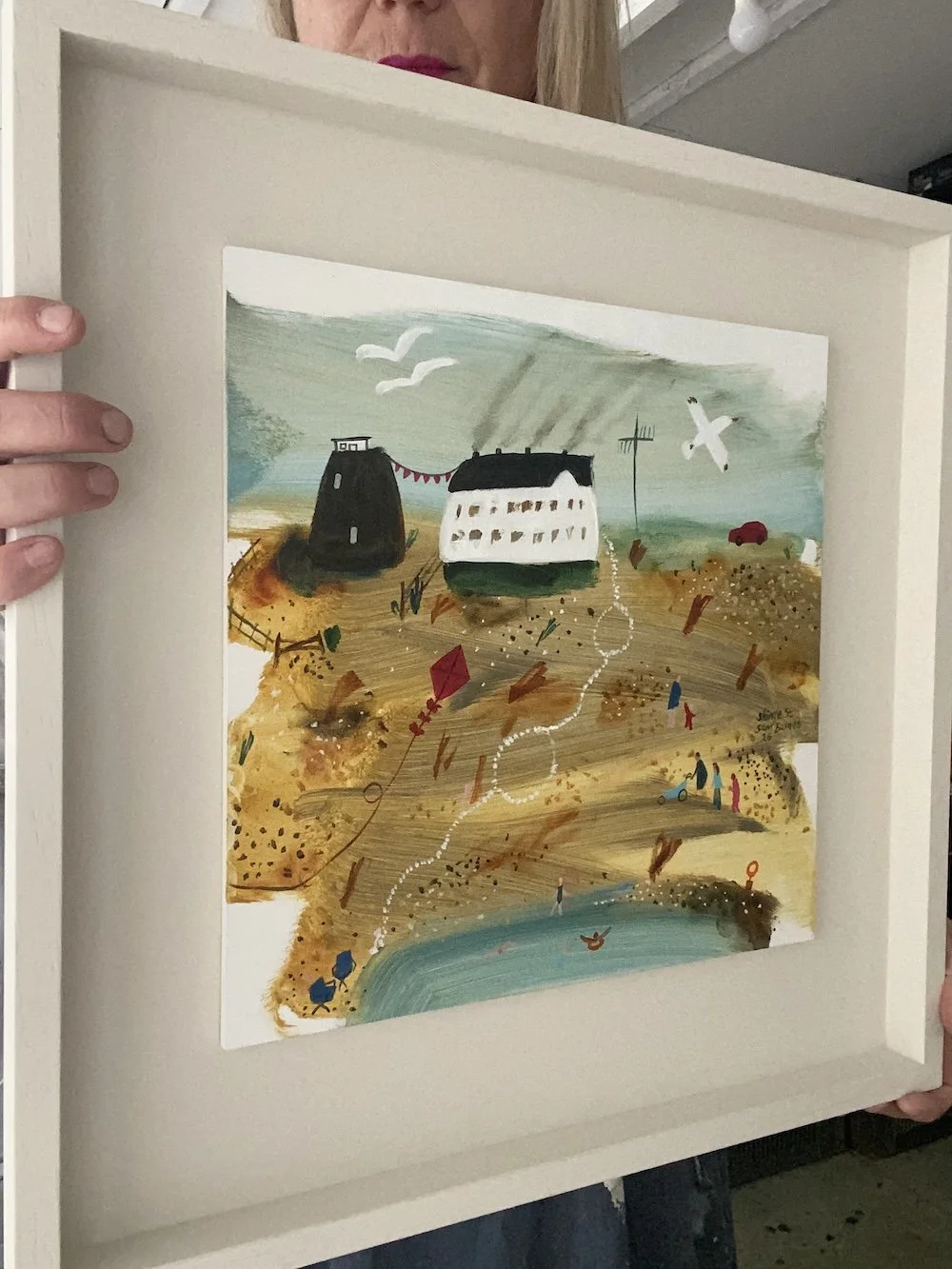 'The Shell Line at Shingle Street' Framed Original Painting