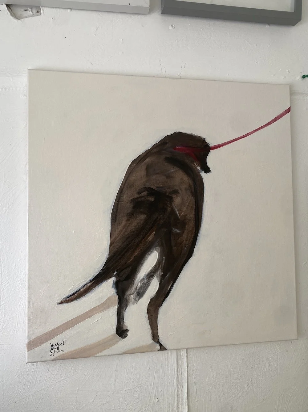 'A Short Stroll' Original Painting of a Chocolate Brown Labrador by Samantha Barnes Artist 3 copy.jpg