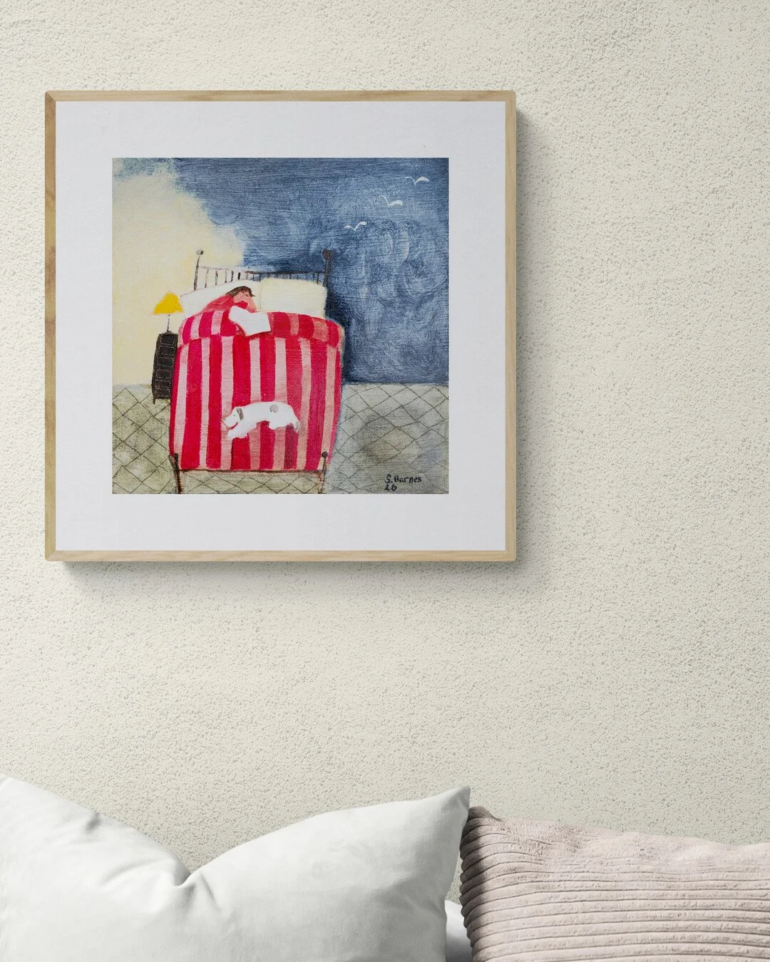 'Nodding Off'  Bedtime Art Print on Watercolour Paper