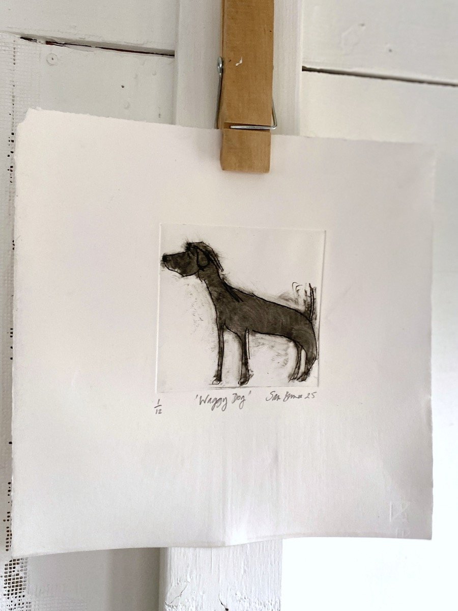 'Waggy Dog' Dog Drypoint Print by Samantha Barnes3 copy.jpg
