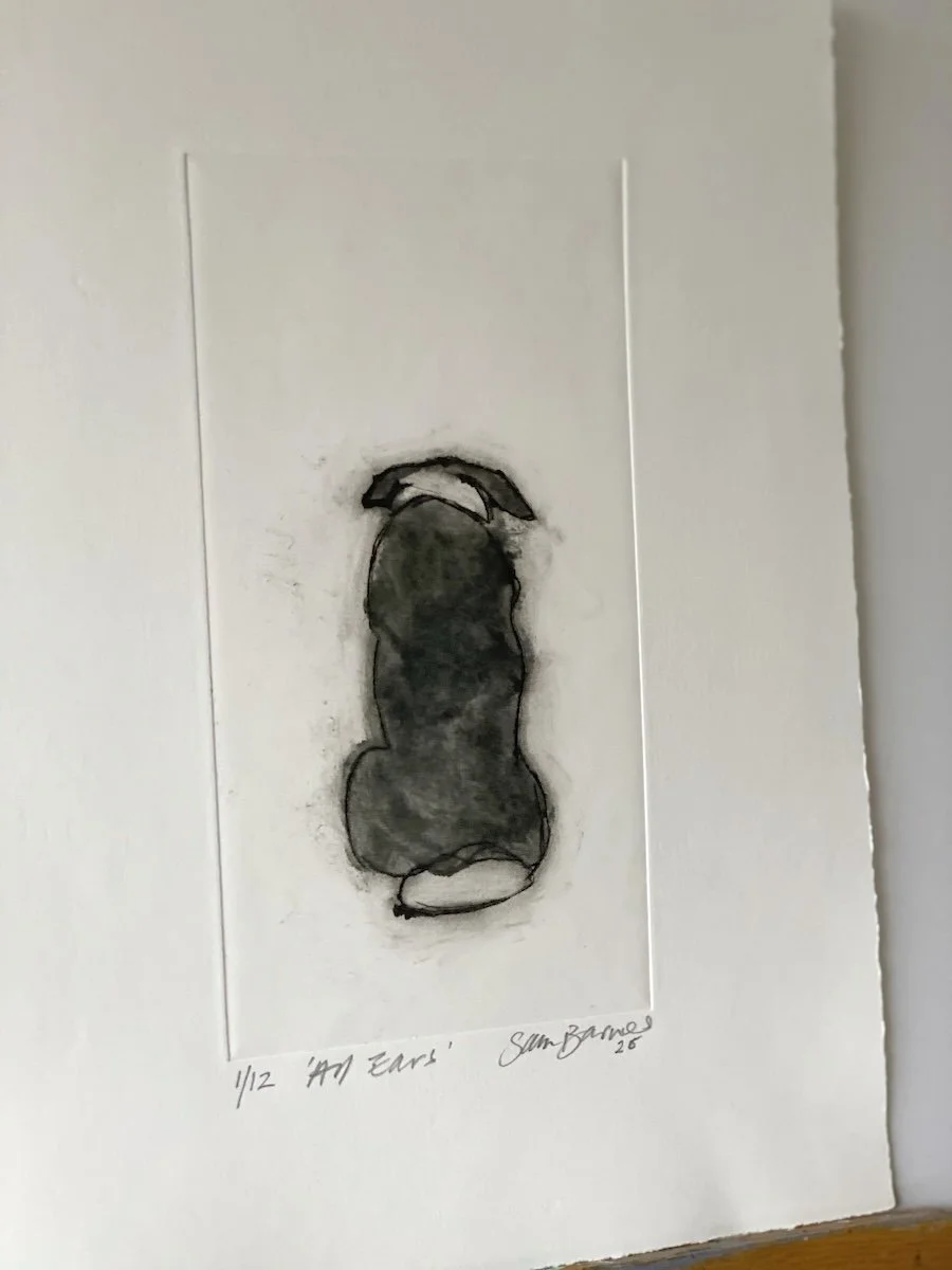 'All Ears' Dog Drypoint Print by Samantha Barnes Artist 2.JPG